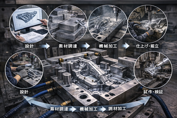 アルミダイカスト　工程